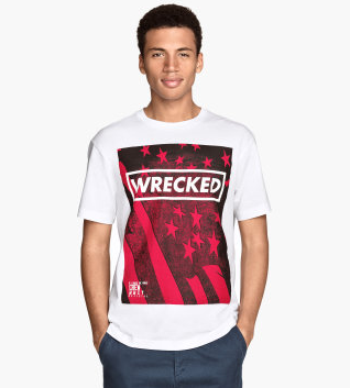 H & M Wrecked tee